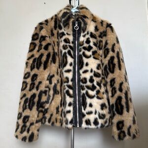 Faux leopard coat - Express